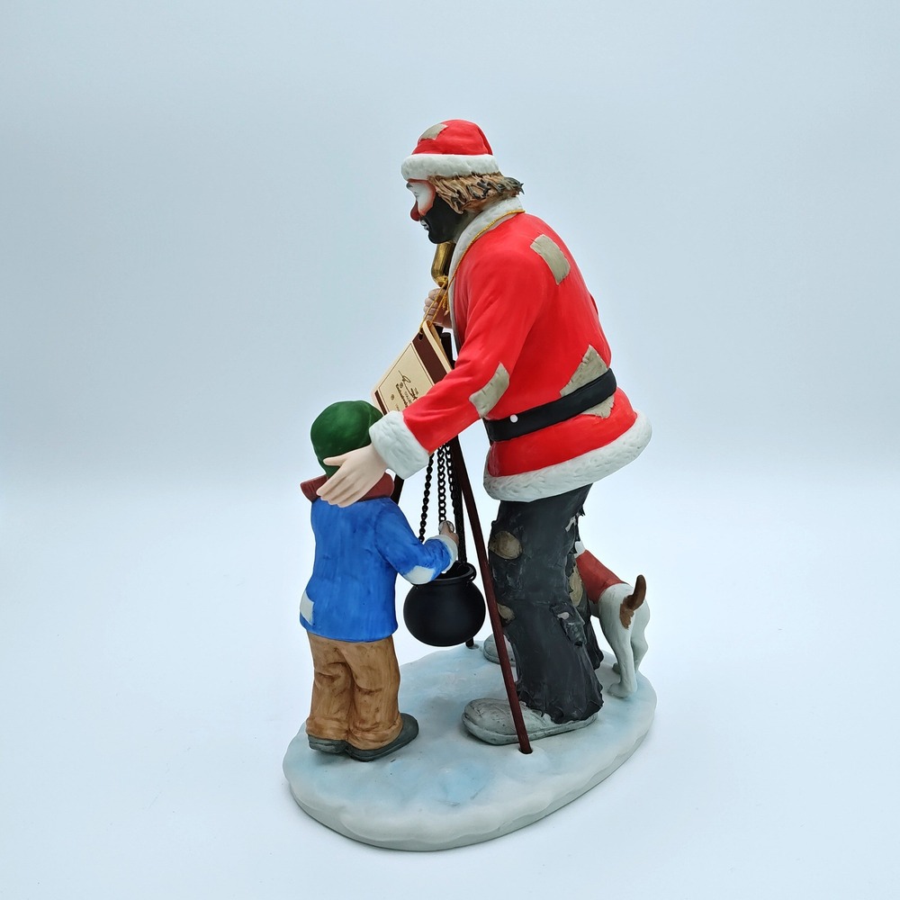Emmett Kelly Jr Spirit of Christmas VI Flambro Figurine Limited Edition with box - Picture 3 of 8